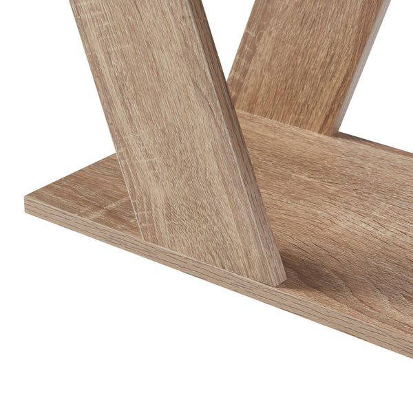 Sidebord Nome 60x22x57cm egetræslook [en.casa].