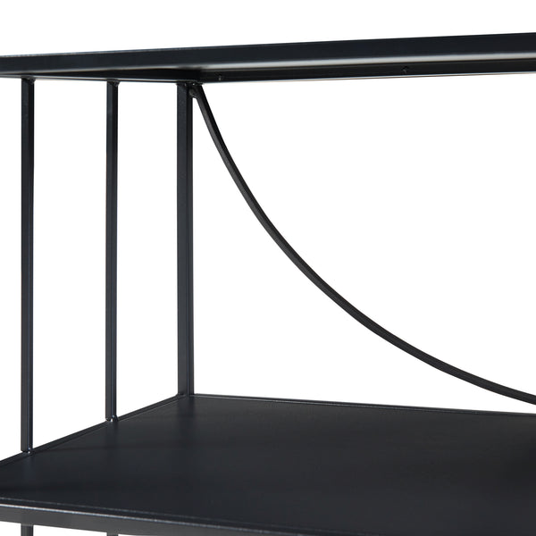 Konsolbord Baarn 65,5x70x32 cm sort [en.casa].