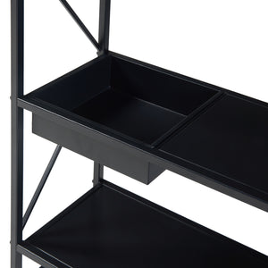 Plantehylde Berkelland metal sort [en.casa].