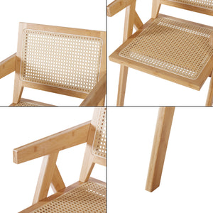 Silla de comedor Asikkala bambú/plástico 79x50x50 cm - Natural [en.casa]