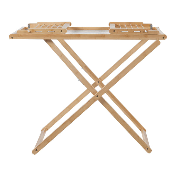 Sammenklappeligt tørrestativ Fakala 154x59x82 cm bambus [en.casa]