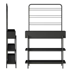 Udendørs plantestativ Aalsmeer metal 154x96x24 cm sort [casa.pro].