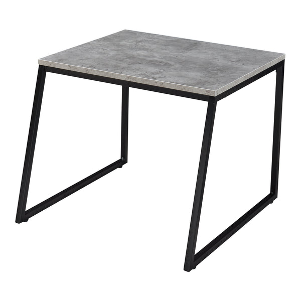 Satbord Hyllestad 2 stk. sæt Sort/Betonlook [en.casa]