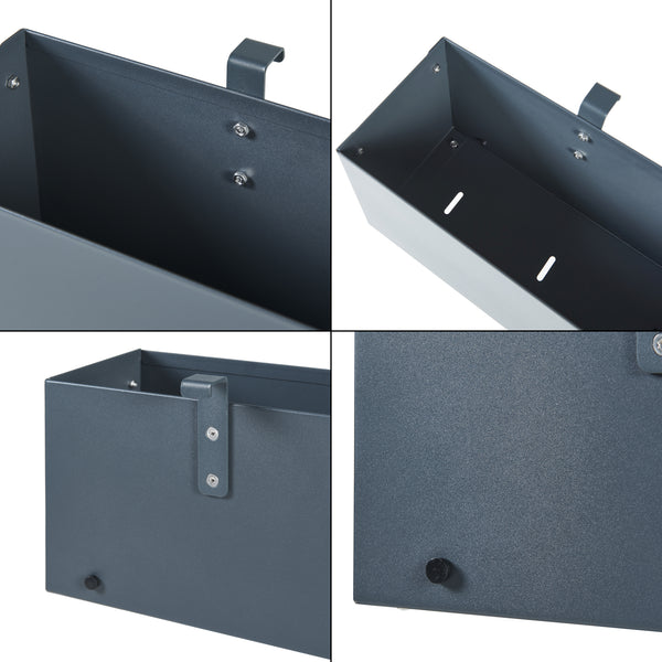 Blomsterkasse Achtkarspelen 50x12x15cm antracit [en.casa].