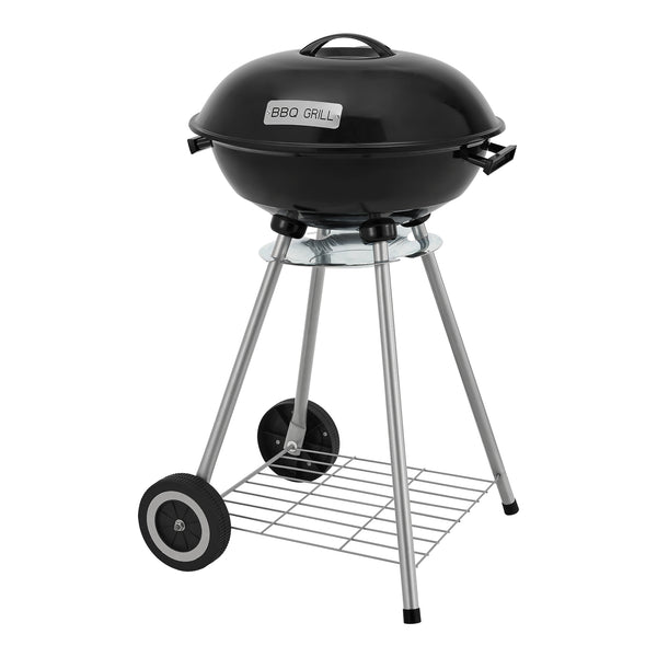 Apricena rund grill 80x49x47cm sort [casa.pro].