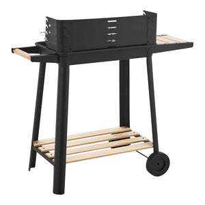 Ari grillvogn 78x86x30cm sort/bambus [casa.pro]
