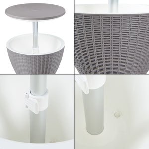 Kølebord Atessa 58x49 cm Rattanlook [casa.pro]