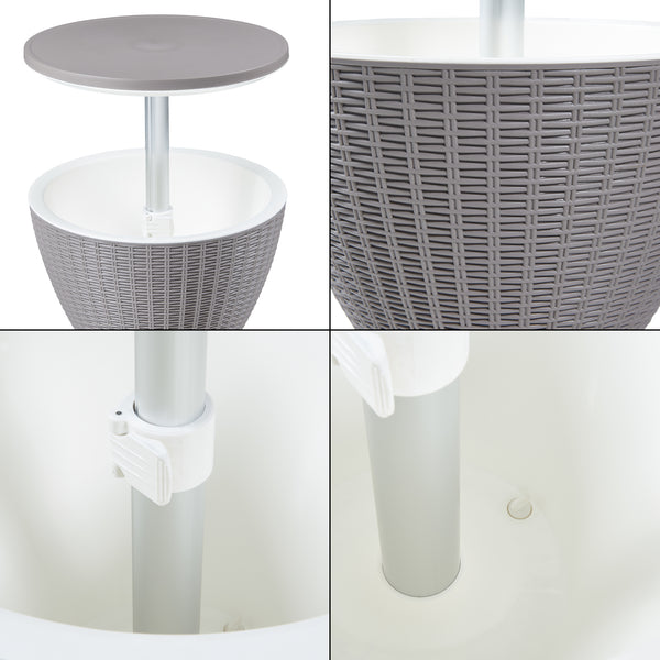 Kølebord Atessa 58x49 cm Rattanlook [casa.pro]