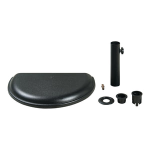 Parasolstander Bisenti beton 45x29x4,5 cm sort 10 kg [casa.pro]