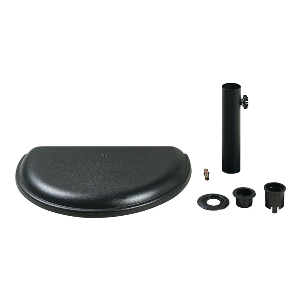 Parasolstander Bisenti beton 45x29x4,5 cm sort 10 kg [casa.pro]