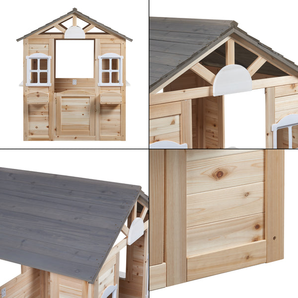 Legehus Acciano 131x113x97 cm fyrretræ [casa.pro]