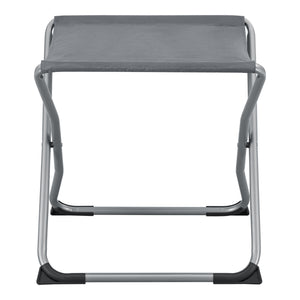 2-i-1 campingstol og bord Barete 47x47x37 cm grå [en.casa]