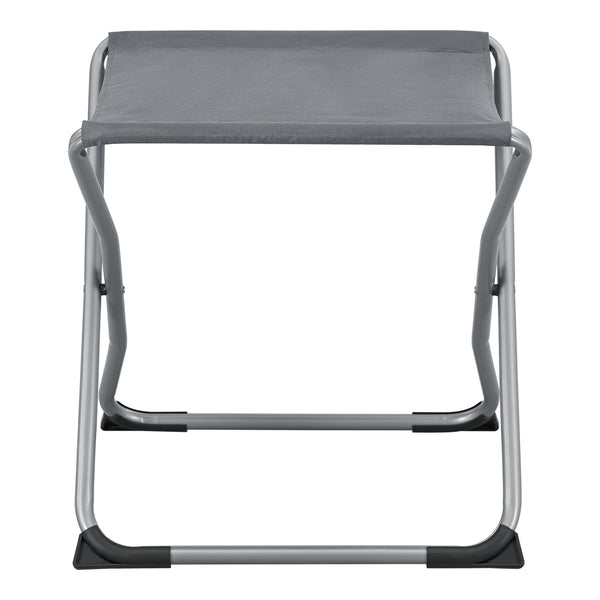 2-i-1 campingstol og bord Barete 47x47x37 cm grå [en.casa]