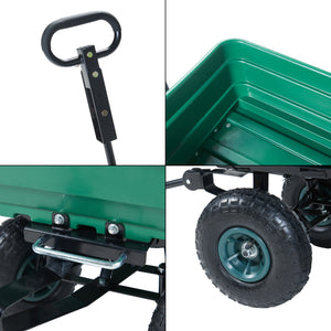 Bollerwagen Corfinio 111x51 cm maks. 250 kg Grøn/Sort [pro.tec]