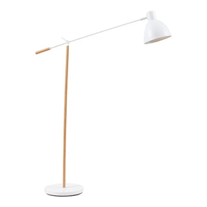 Banchory metalgulvlampe 163 cm træ-effekt/hvid [lux.pro]