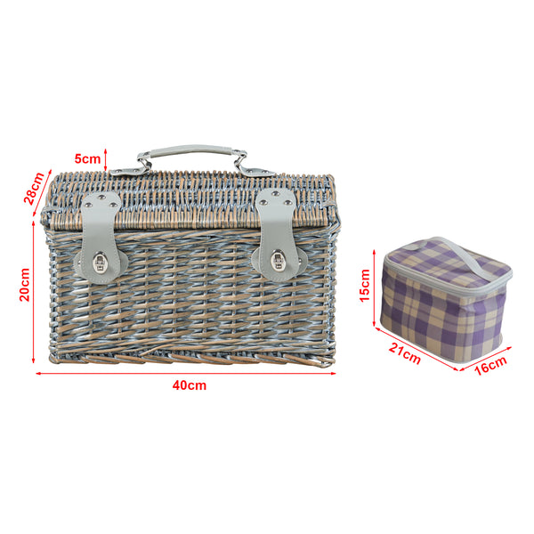 Picnickurv Folldal til 2 personer 40x28x25 cm [casa.pro]