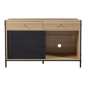 TV-skab Tysnes 120x40x75 cm Eg/Sort [en.casa]