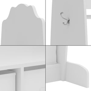 Børnegarderobe Moskenes 107x95x61 cm Hvid [en.casa]