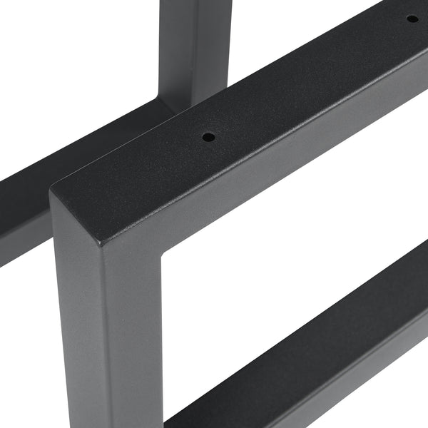 Bordstel 2 stk. sæt Lunderskov 35x50cm Sort [en.casa]