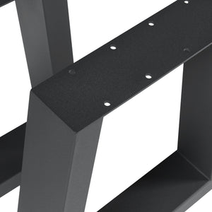 Bordstel 2 stk. sæt Marstal 42x40cm Sort [en.casa]