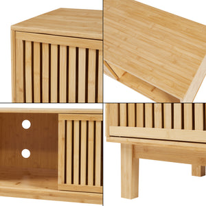 TV-skab Ypäjä 150x42x50 cm naturlig bambus [en.casa]