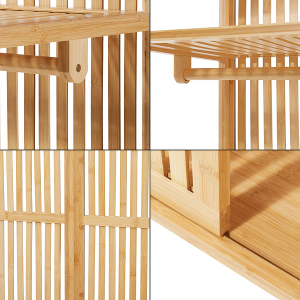 Knagerække Ypäjä 187x80x47 cm bambus [en.casa].