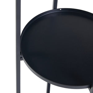 Planteholder Tuusula 3 stk. sæt Metal Sort [en.casa]