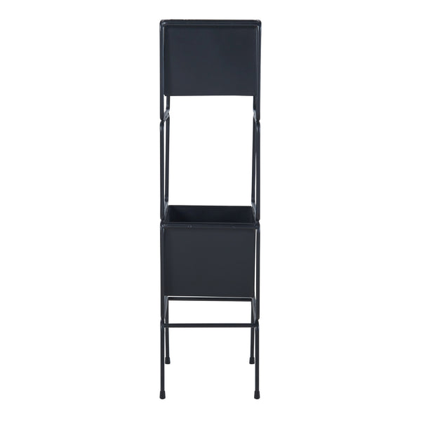 Planteholder Sveio 2 stk. sæt Metal Sort [en.casa]