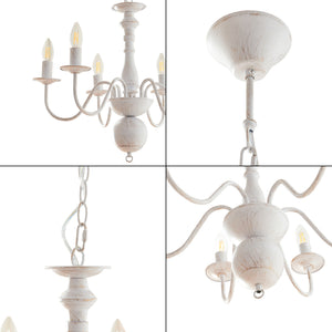 Lysekrone Berkeley metal vintage hvid [lux.pro]