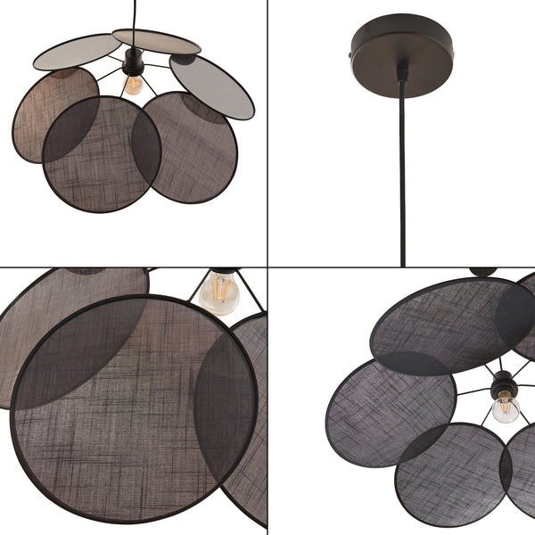 Blackwood pendel sort metal/tekstil [lux.pro]