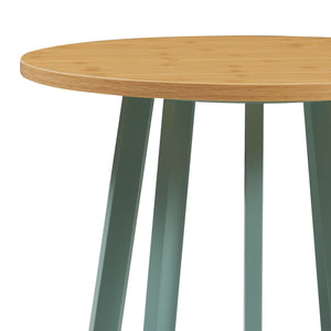 Lensuu sidebord 48xØ48 cm pastelgrøn/eg [en.casa]
