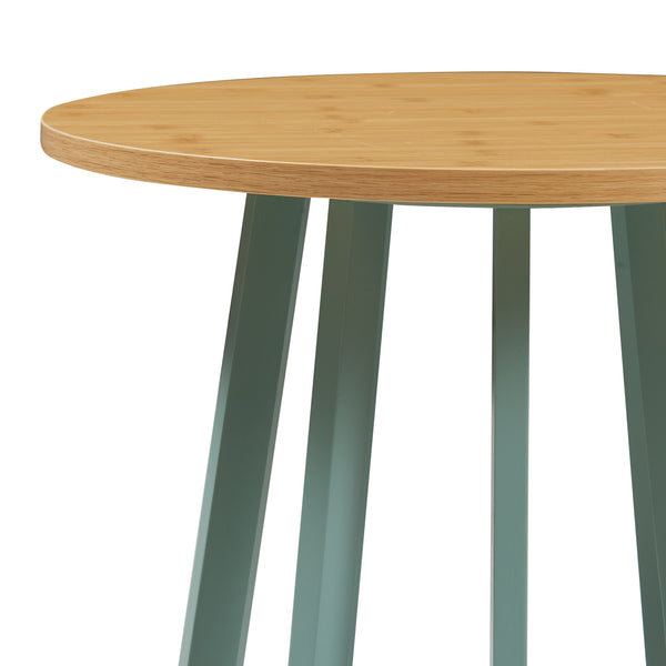 Lensuu sidebord 48xØ48 cm pastelgrøn/eg [en.casa]