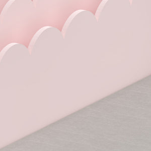 Børnebænk med hylde Vestnes 100x45x70 cm Cotton Candy/White [en.casa]