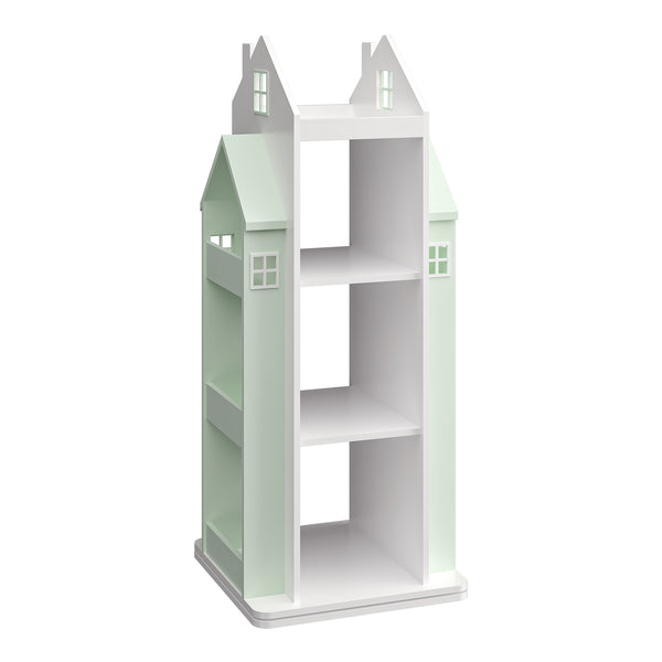 Roterende børnehylde Vipsali 108x40x40 cm mintgrøn/hvid [en.casa]