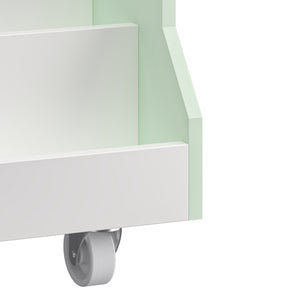Mobil børnehylde Vipsali 50x33x34 cm mintgrøn/hvid [en.casa]