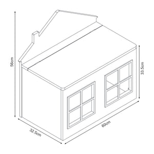 Legetøjskasse Vipsali 56x60x33 cm mintgrøn/hvid [en.casa]