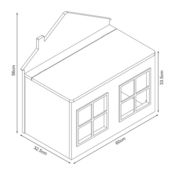 Legetøjskasse Vipsali 56x60x33 cm mintgrøn/hvid [en.casa]
