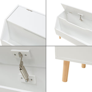 Legetøjskasse Aavanrar 60x30x43 cm Hvid [en.casa]