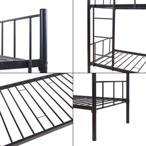 Berimma køjeseng i metal 90x200 cm sort [en.casa]