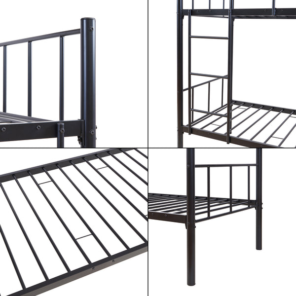 Berimma køjeseng i metal 90x200 cm sort [en.casa]