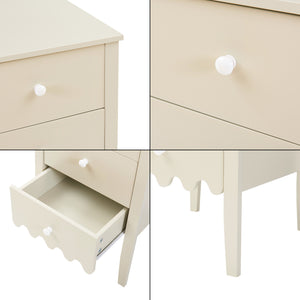 Luspoo kommode med 4 skuffer 82x40x40 cm cremehvid [en.casa]