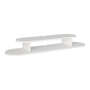 Hængende tv-hylde Targema 120x30x16 cm Hvid [en.casa]