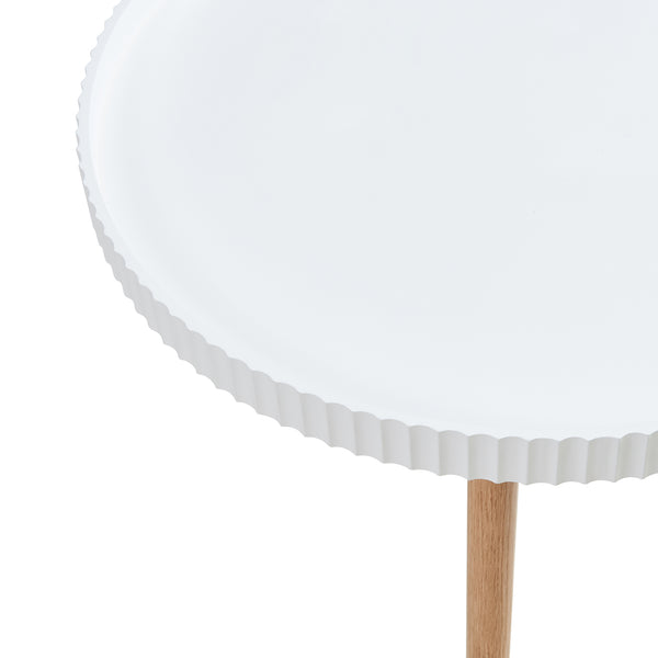 Sofabord Bongard Ø60x45 cm hvid [en.casa]