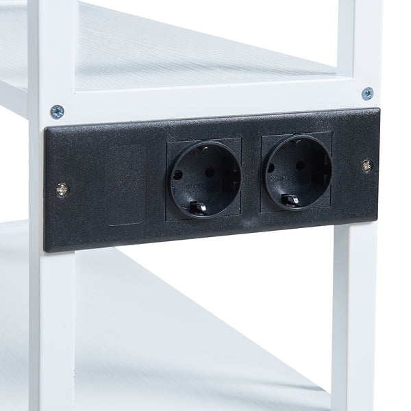 Rulbart printerbord Svanaldsvipp 100x55x38 cm Hvid [en.casa]