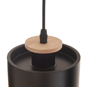Pendellampe Posdand 130x90x14 cm træ/sort [lux.pro]