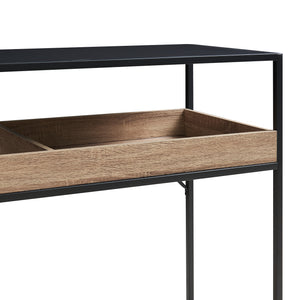 Konsolbord Belana 110x40x80 cm sort/eg-look [en.casa]