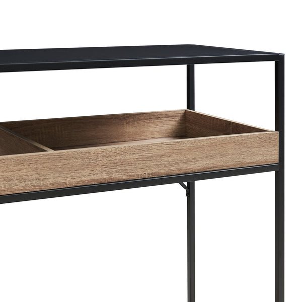 Konsolbord Belana 110x40x80 cm sort/eg-look [en.casa]