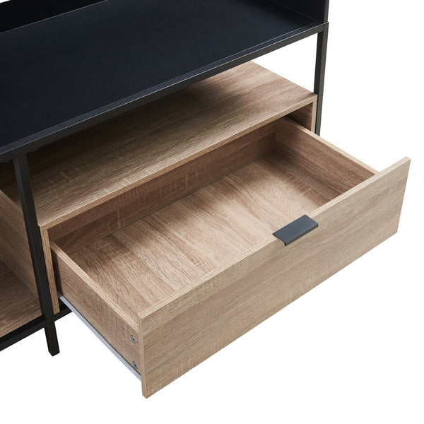 TV-bord Belana 120x40x54 cm sort/eg-look [en.casa]