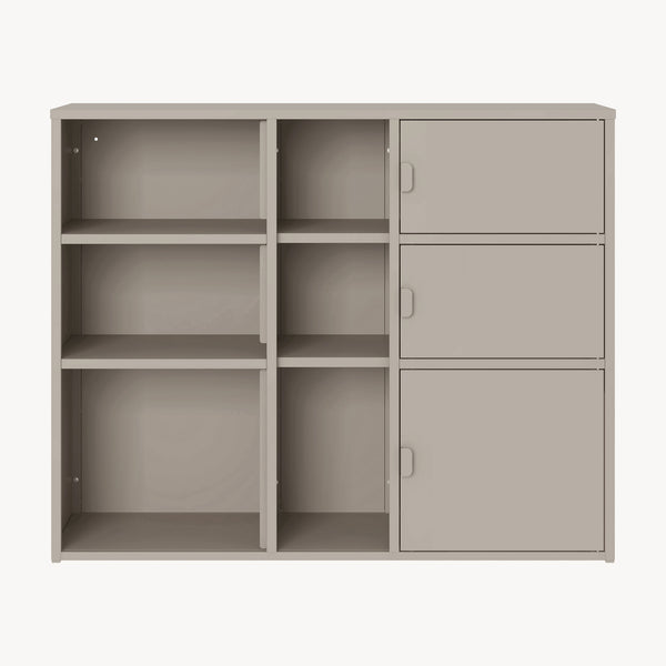 Arkivskab Kliri Stål 100x32x81 cm Kamel Farve [en.casa]