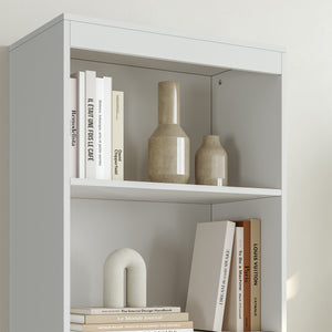 Les reol med 3 skuffer 180x60x35 cm Hvid [en.casa]